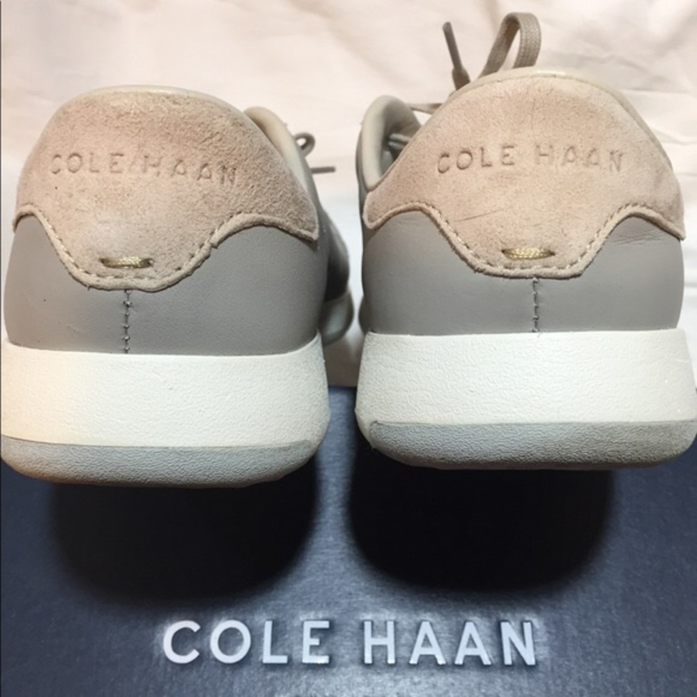 Cole haan light grey leather sneakers